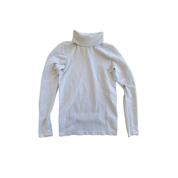Athleta Flurry Blizzard Rib Turtleneck Long Sleeve Base Layer Thermal Top SZ M - Picture 1 of 6